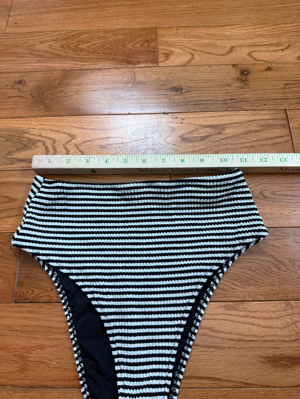🖤Aerie Crinkle High Cut Cheeky Striped Bikini Bottoms - Picture 4 of 4